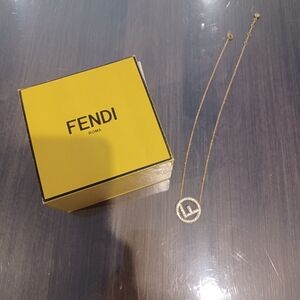 F is Fendi authentic gold coloured necklace